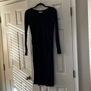 Black midi H&M maternity dress
